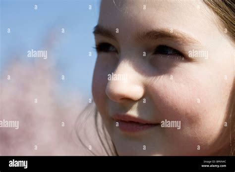 Portrait Of A Girl Looking Away Stock Photo Alamy