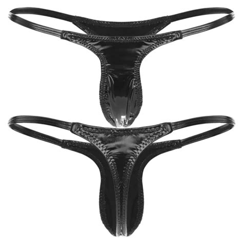 women wet look patent leather g string briefs panties buckles bikini underwear 7 99 picclick