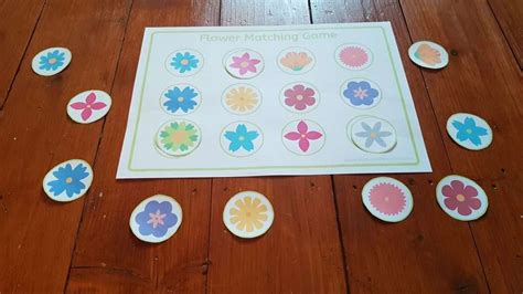 Free Printable Spring Flower Matching Game For Toddlers Nurtured Neurons