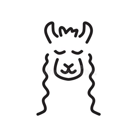 Cute Llama Icon Stock Vector Illustration Of Trendy 160460113
