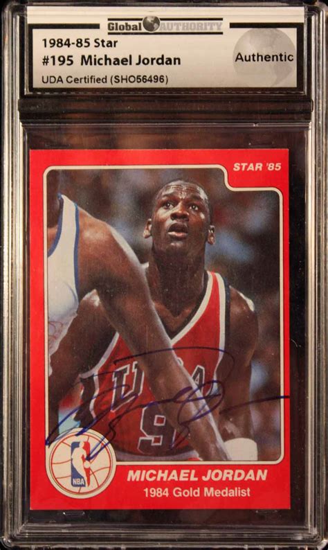 Fast shipping · read ratings & reviews · explore amazon devices Lot Detail - Michael Jordan RARE Signed 1984-85 Star Rookie Card #195 (UDA)