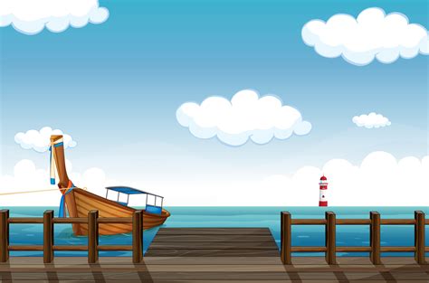 Boat Dock Vector Art Icons And Graphics For Free Download
