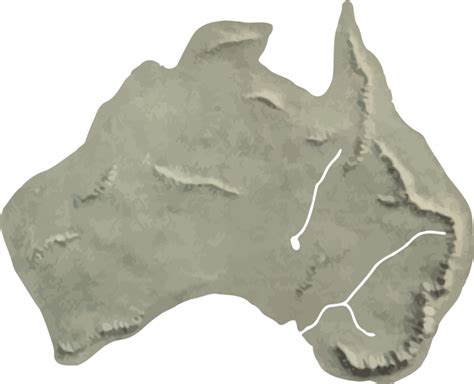 Australia Relief Map Clip Art Image Clipsafari