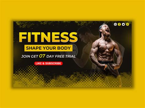 Fitness And Gym Session Youtube Thumbnail Uplabs