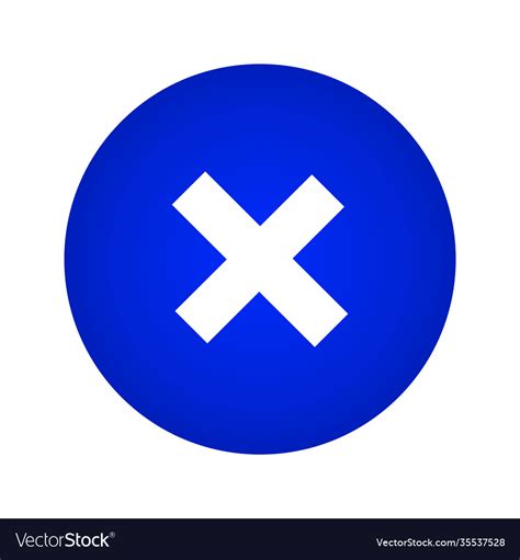 Close Icon Button On A Blue Gradient Circle Vector Image