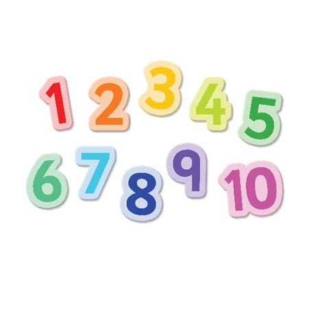 A Set Of 10 Number Cut Outs