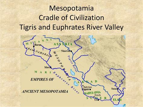 Ppt Mesopotamia Cradle Of Civilization Tigris And Euphrates River