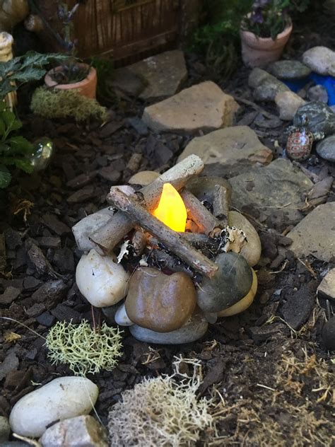 Diy Fairy Garden Fire Pit Easy To Make With A Small Flickering Battery