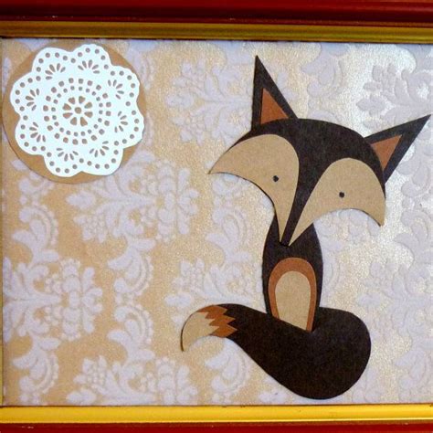 Fox Paper Art Collage By Lenalime On Etsy Fox Crafts Paper Art Fox Art