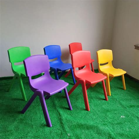 Colorful Cute Chair Childrens Tables And Chairs Plastic Backrest Small