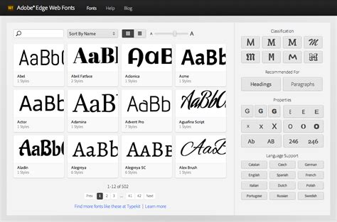 The Typekit Blog New Font Browsing Tools For Adobe Edge Web Fonts