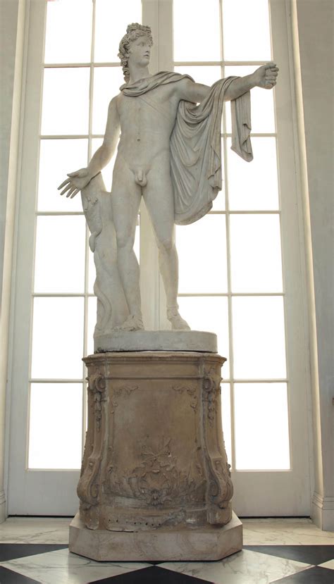 A Monumental Marble Figure Of The Apollo Belvedere Probably By