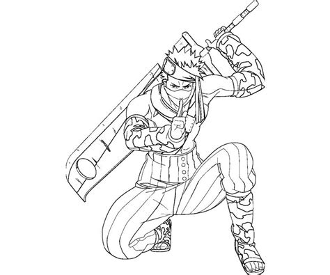 Zabuza Momochi 2 Coloring | Crafty Teenager