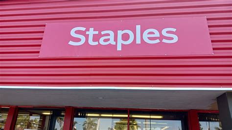 Staples Banner Made Of Opaque Vinyl Material Front Signs