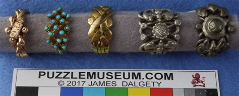 A puzzle ring is a jewelry ring made up of multiple interconnected bands, which is a type of mechanical puzzle most likely developed as an elaboration of the european gimmal ring. Four-Band Puzzle Ring History