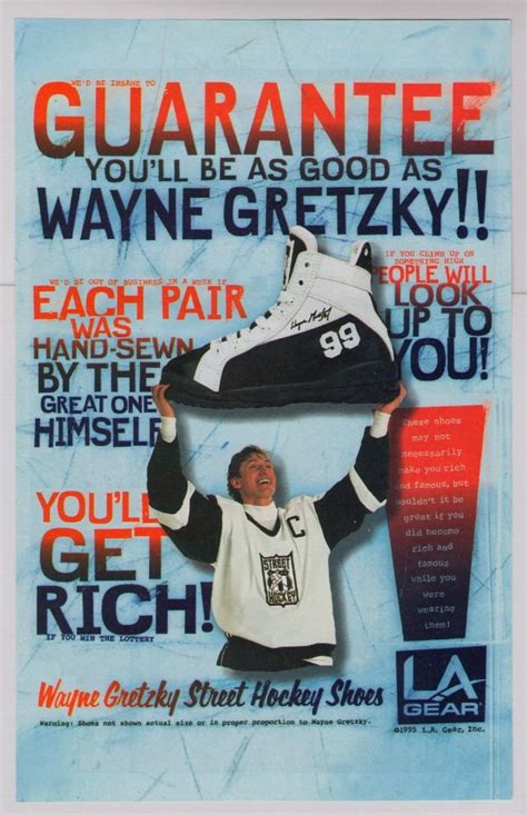 Wayne Gretzky Street Hockey Shoes 90s Print Ad La Gear Advertisement