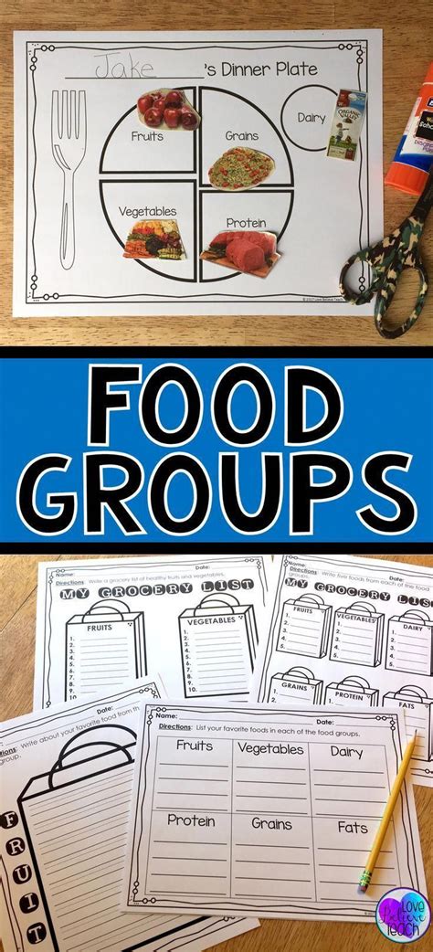 Food Groups Sorting And Searching Activities Food Groups For Kids