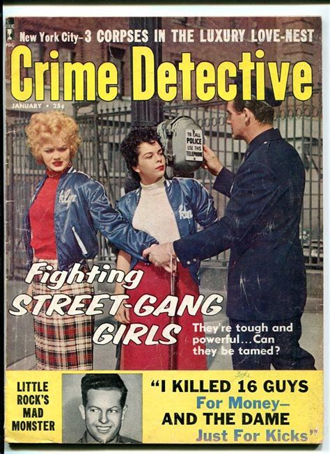 Crime Detective 1961 January Street Gang Girls On Cover Vg Very Good