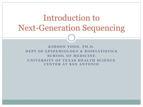 Ppt Introduction To Next Generation Sequencing Powerpoint