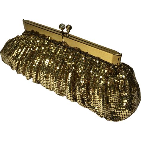 Gold Mesh Clutch Evening Purse From Headsupvintage On Ruby Lane