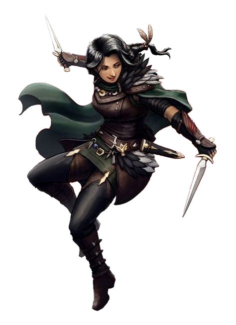 Female Human Knife Master Rogue Pathfinder Pfrpg Dnd Dandd D20 Fantasy