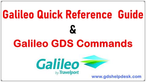 Galileo Quick Reference Guide Galileo Gds Commands Gds Helpdesk