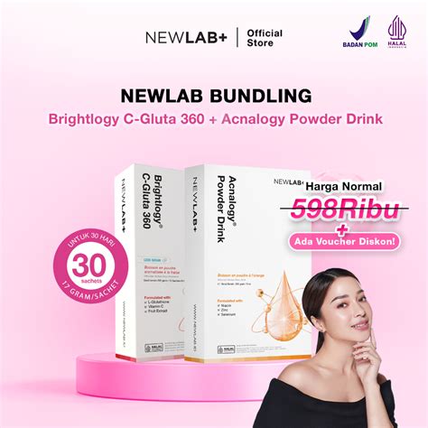 NEWLAB Bundling Brightlogy C Gluta 360 Acnalogy Powder Drink Lazada