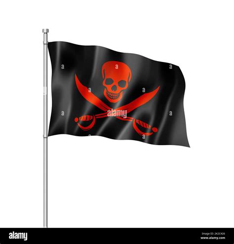 Pirate Flag Jolly Roger Isolated On White Stock Photo Alamy