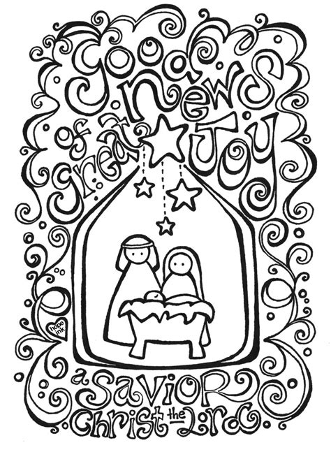 A single, gorgeous nativity coloring. Printable CHRISTMAS COLORING BOOK PAGES - Christmas Wishes ...