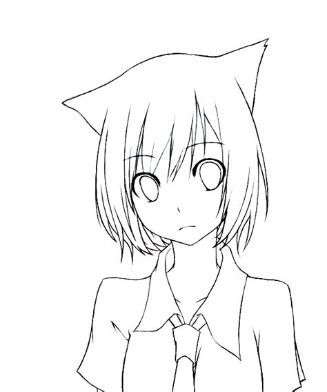 Neko Lineart By Ninapon On Deviantart