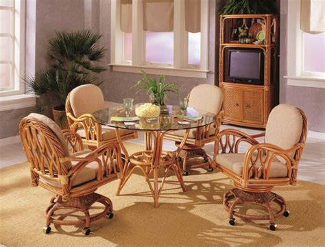 Dining Room Rattan Dining Tables And Chairs 17 Of 20 Photos