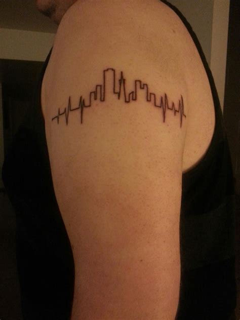 I have made it my life's work to defend san francisco from gentrification and. Just got this tattoo. Heartbeat with San Francisco skyline. Partly due to being raised in the ...