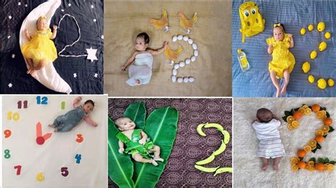 2nd Month Baby Photoshoot Ideas At Home Monthly Baby Photoshoot Ideas