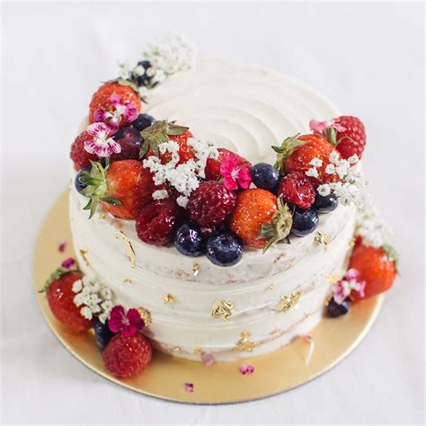 Fresh And Cake Decorated With Fruit Perfect For Summer