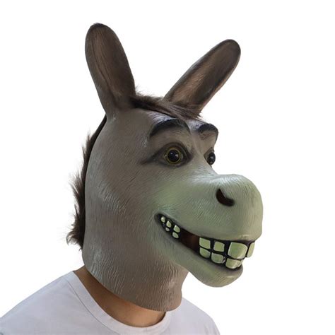 Spiderbat Donkey Head Mask Animal Costume Props Shrek Donkey Face