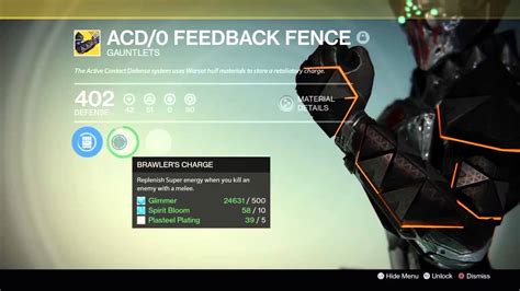 Destiny Acd0 Feedback Fence Titan Exotic Arms Youtube
