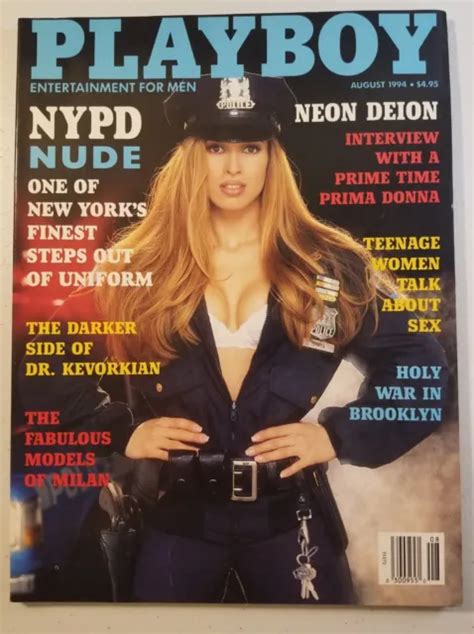 Vintage Playboy Magazine Nypd Nude Maria Checa Deion Sanders Aug