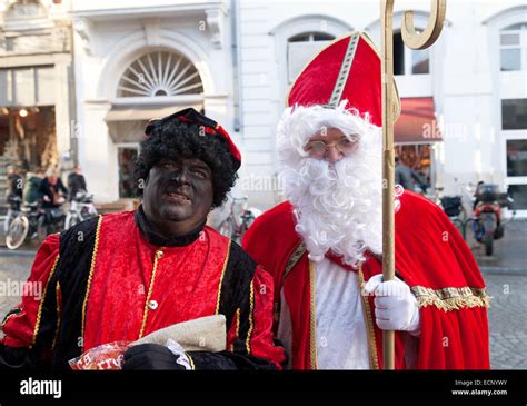 Black Pete And St Nicholas Two Traditional Christmas Characters From