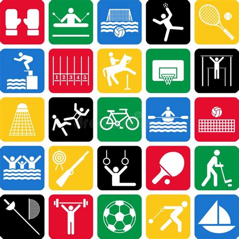 Iconos Olímpicos De Los Deportes Ilustración Del Vector Ilustración