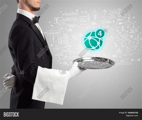 Close Waiter Serving Image And Photo Free Trial Bigstock
