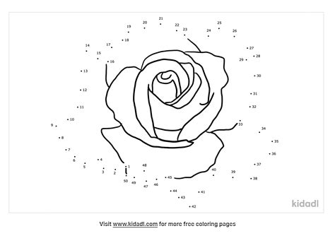 Free Rose Medium Free Dot To Dot Printables Kidadl