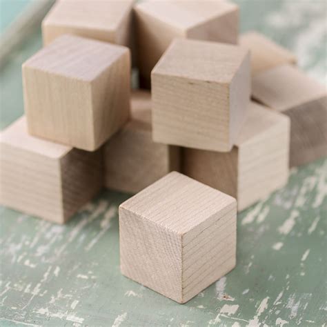Unfinished Wood Cubes Wooden Cubes Wood Crafts Craft Supplies