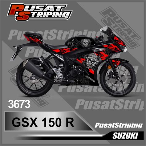 Jual Striping Sticker Suzuki Gsx R Striping Desain Skull Piston