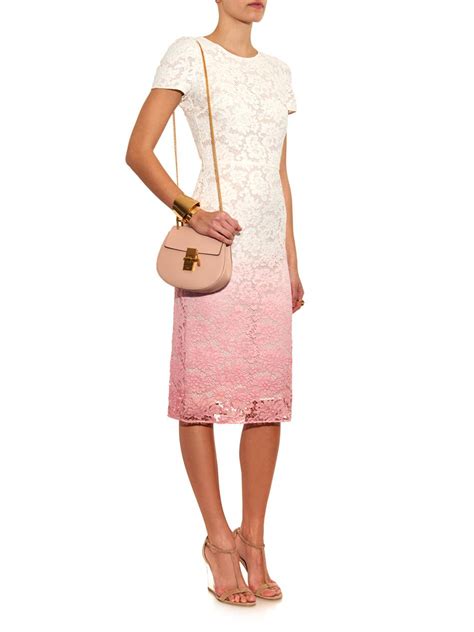 Lyst Chloé Drew Mini Leather Shoulder Bag In Pink