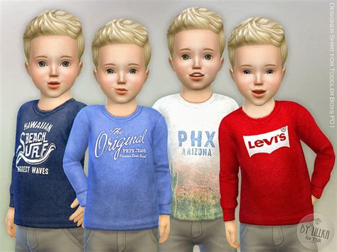 Designer Shirt For Toddler Boys P01 By Lillka At Tsr Sims 4 Updates