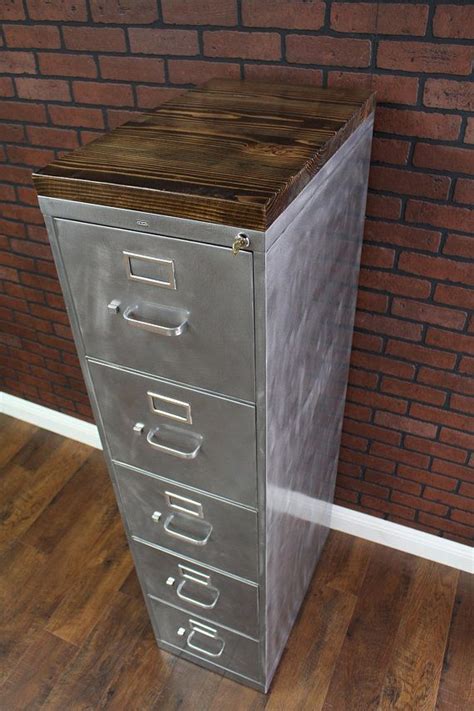 Cabinet drawers, make it easy to sort, store and filing cabinets are not just great for offices. Refinished 5 drawer Metal Filing Cabinet Solid Wood Top ...