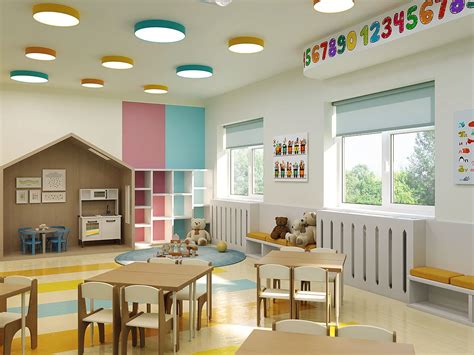 Kindergarten Interior Design On Behance Kindergarten Interior Classroom Interior School Interior