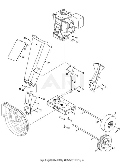 Mtd 24a 45m4700 2014 Parts Diagram For Chipper Shredder Chute And Wheels