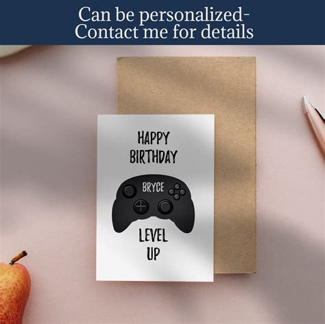 Video Game Birthday Card Birthday Card For Guy Gamer Etsy Free