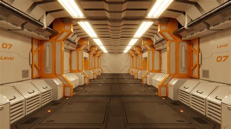 Sci Fi Spaceship Corridor Modular Environment Finished Projects Blender Artists Community